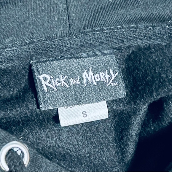 RICKY and MORTY Hoodie Sweatshirt ~ Black ~ Men's Size Small - Picture 4 of 5
